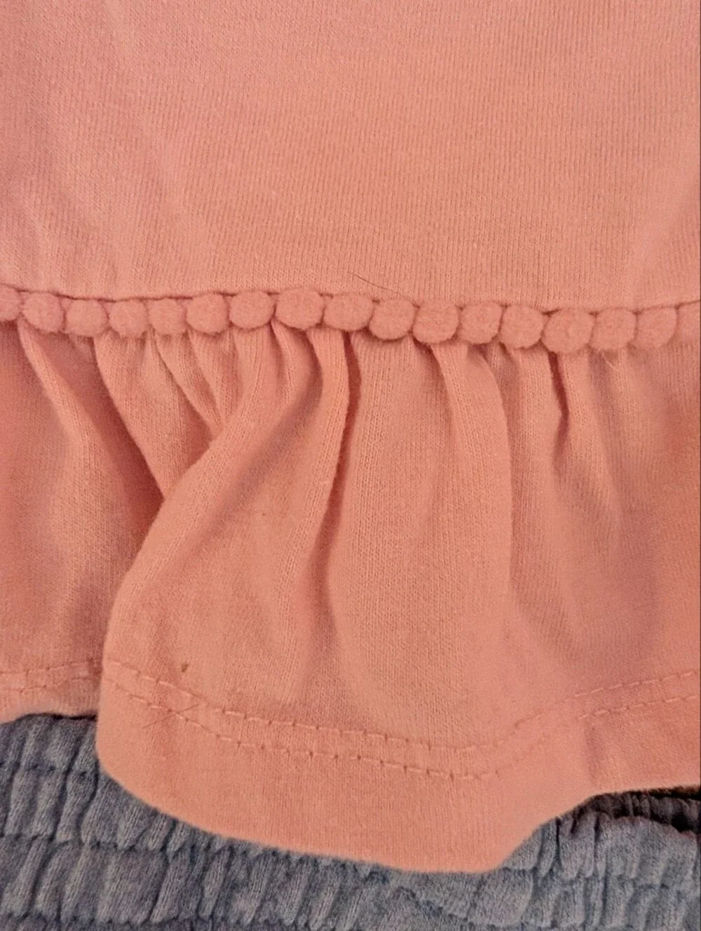 Calvin Klein Baby Girls Peach Ruffle Tank with Blue Shorts Set 12 Months